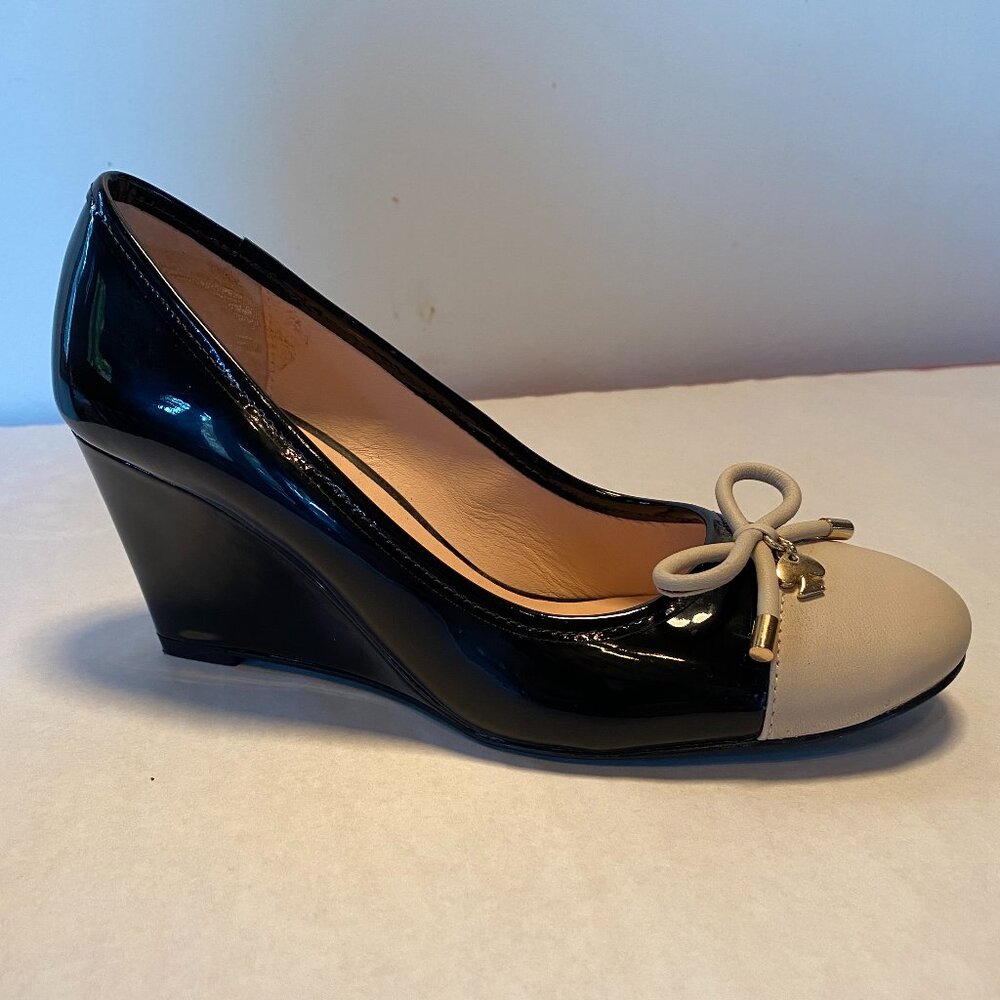 Kate Space NY Kacey Patent Leather Wedge Heels - Size 6